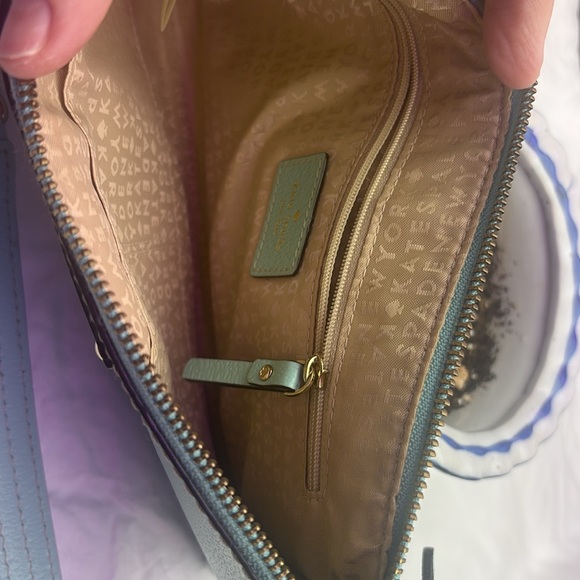 Kate Spade Aqua Leather Chain Wesslley Bag - Picture 2 of 5